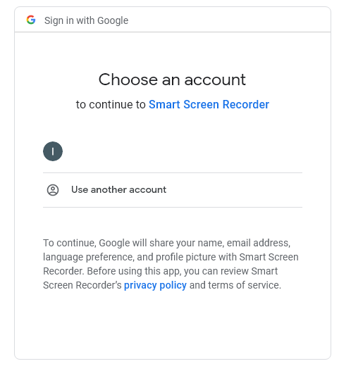 Choose a Google account to continue